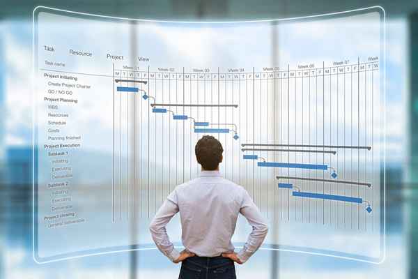 Die Komponenten eines Gantt -Diagramms