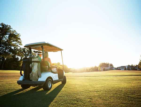 Golfbuggy lass uns eine Fahrt machen