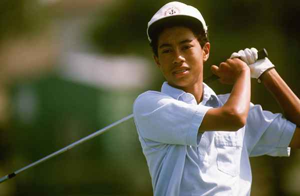 Quantos anos tinha Tiger Woods quando ele se tornou um jogador de golfe de arranhão?