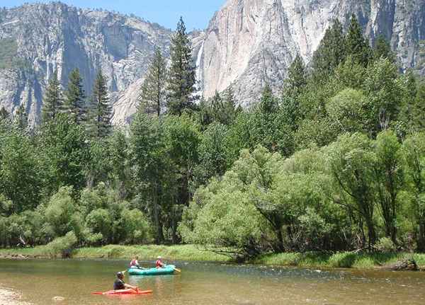 Kayak, canoa e rafting nel parco nazionale di Yosemite