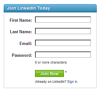 Configurando um login do LinkedIn