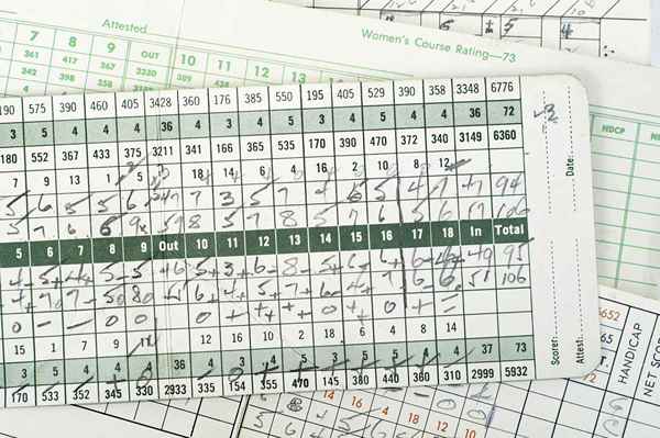 Was 'in' und 'out' bedeutet, wenn sie auf Golf Scorecard erscheinen