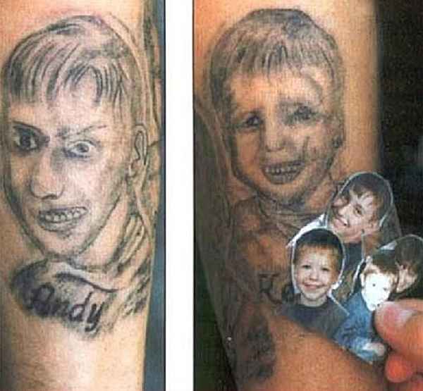 20 tatuajes de retratos que salieron hilarantemente mal