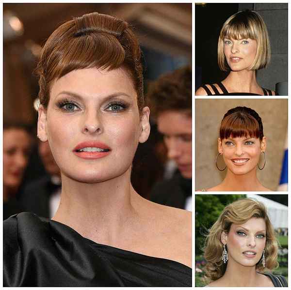 Os cabelos de Linda Evangelista ao longo dos anos