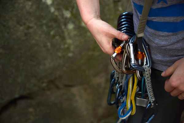 Partes de um arnês de escalada