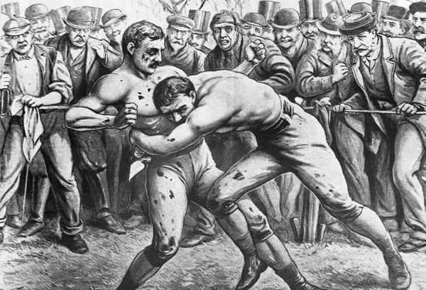 Uma história de boxe de junção nua