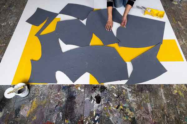 Une liste de courses pour l'artiste Collage