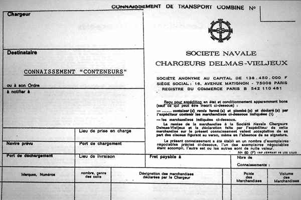 Factura de la factura de embarque y la vía aérea del océano