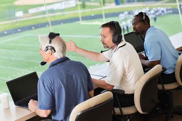 Visão geral das carreiras na transmissão esportiva