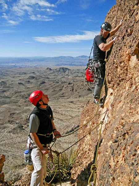 Pitch in roccia arrampicata