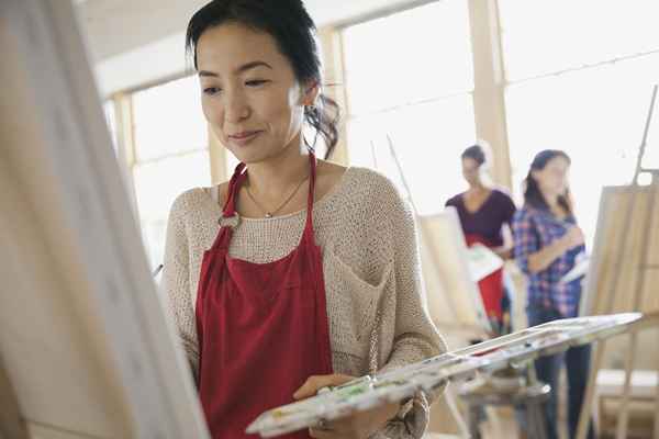 Linderung Stress und Angst, indem sie Kunst schaffen