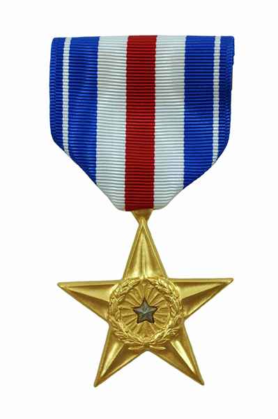 La estrella de plata para la valentía en el ejército