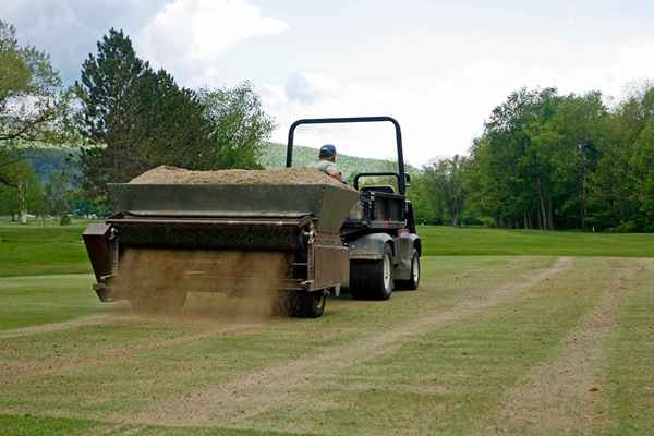 Forklare lufting av greener på golfbaner