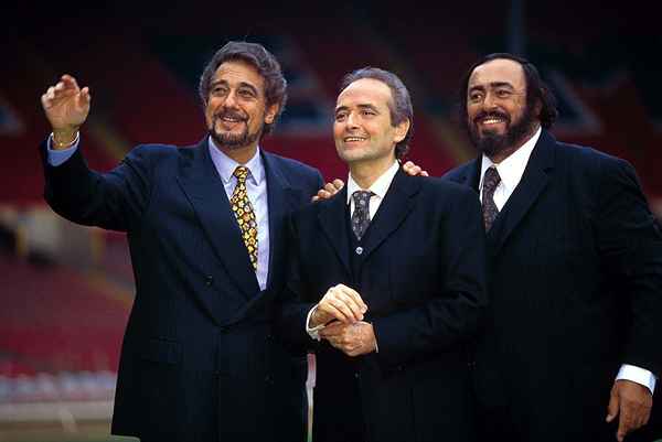 Los tres tenores Pavarotti, Domingo y Carreras